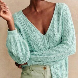 Sezane beryl cardigan in sea green size XS (fits like S)